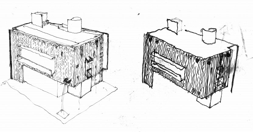 Katherine bernhardt house concrete ribs elevation sotirios corp