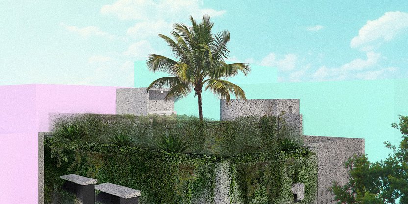 Katherine bernhardt house pool palm sotirios corp 204