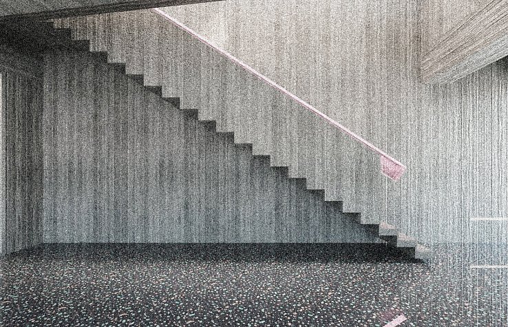 Katherine Bernhardt house stair 2 sotirios corp